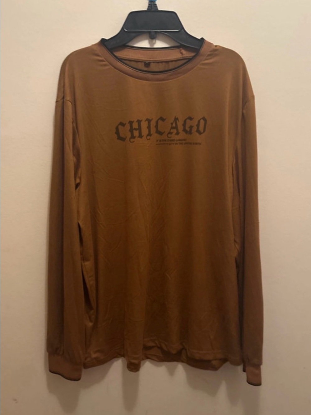 Chicago Graphic Long Sleeve Tee - Brown